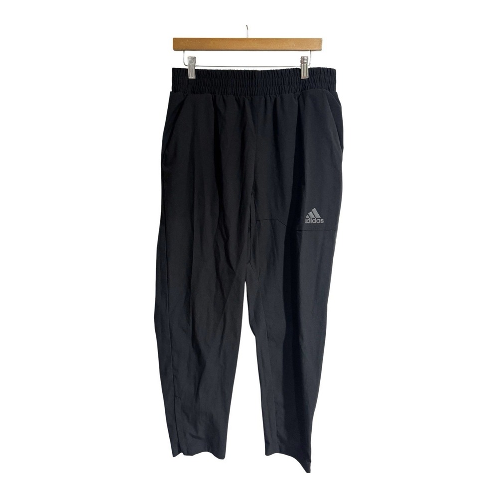 Adidas Men Large Black Pull On Training Pants Very Nice